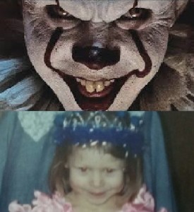 Create meme: horror house, evil clown, it 3d