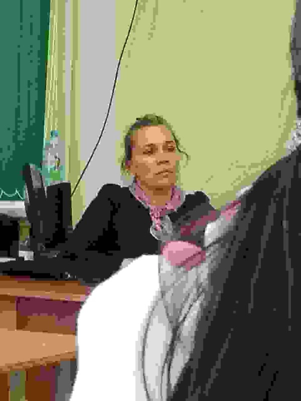 Create meme: woman , Elena Blinovskaya in jail, The teacher is evil