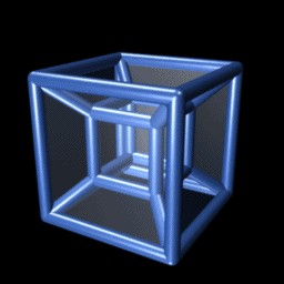 Create meme: hypercube tesseract