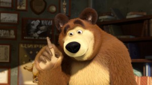Создать мем: мультики, masha and bear, день рождения маша и медведь