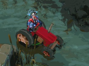 Create meme: tiny banana dota, the disruptor tractor, Screenshot