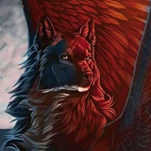Create meme: red wolf pictures, pictures of wolf with red eyes, DeviantArt wolf red