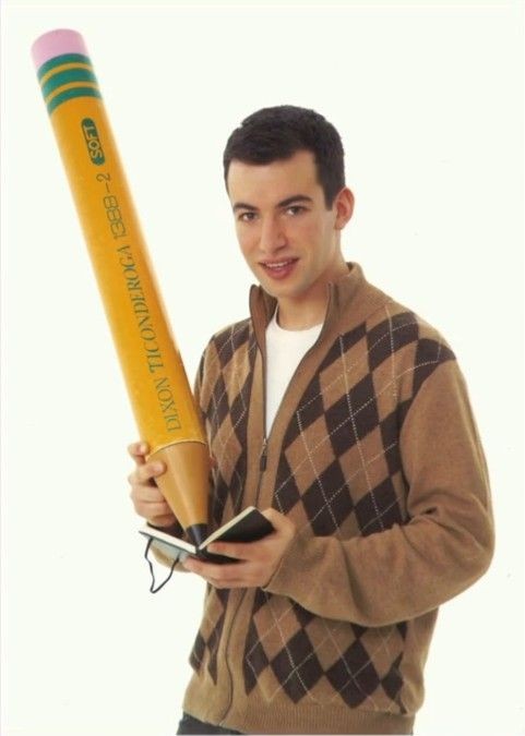 Create meme: nathan fielder, the pencil is large, Mr. Bean TV series 1990 1995