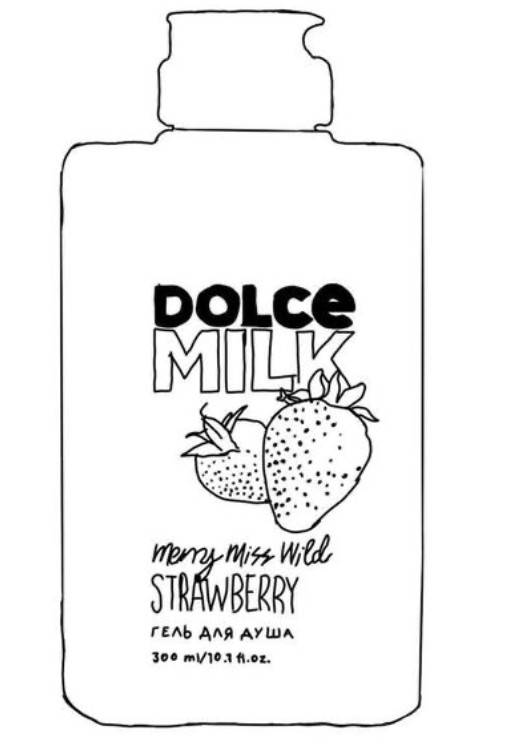 Create meme: dolce milk shower gel, dolce milk shower gel, coloring page shower gel dolce milk