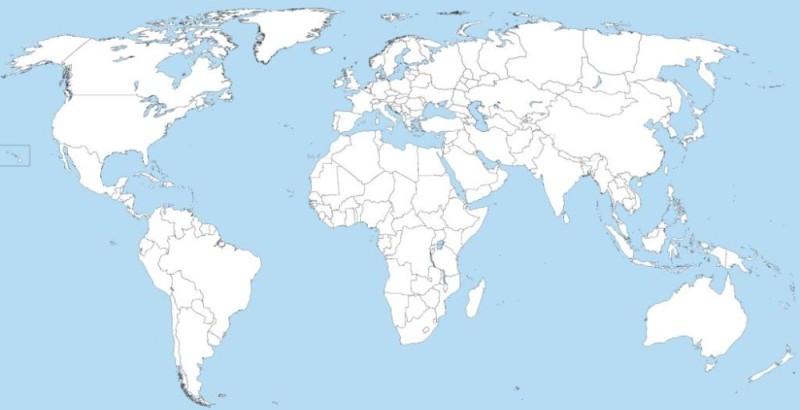 Create meme: contour map of the world, on the world map, political contour map of the world