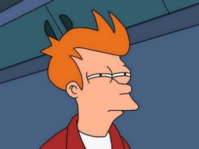 Create meme: max Frye, futurama fry is suspicious, futurama fry 