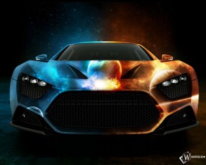 Создать мем: zenvo st 1, обои машины, картинки неоновые машины