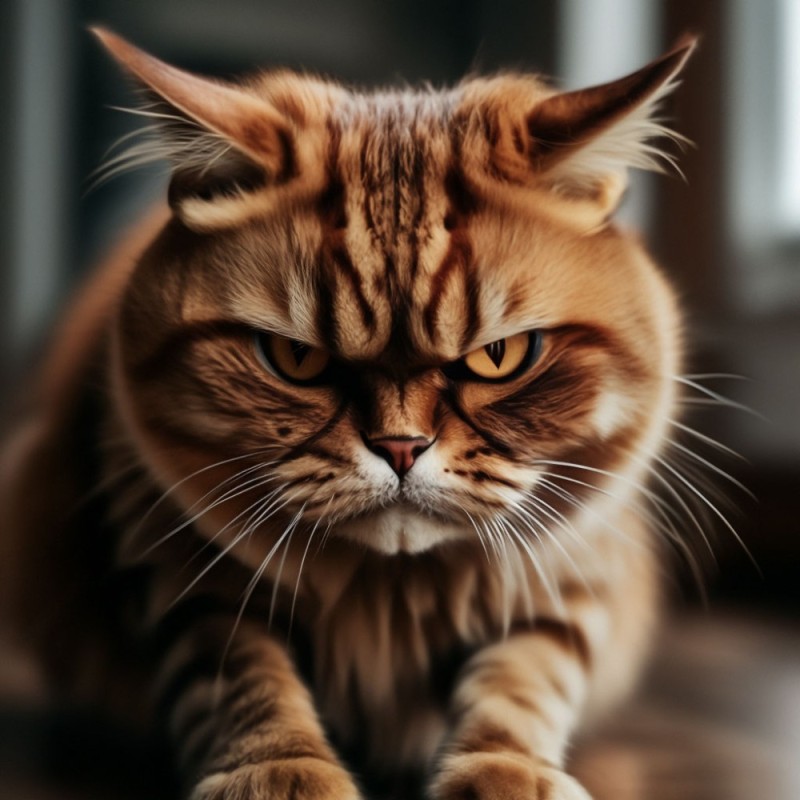 Create meme: angry kitty, evil cat, very angry cat