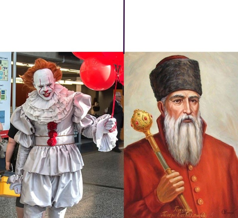 Create meme: Konashevich sagaidachny, pennywise girl, Pennywise the Clown Grimm