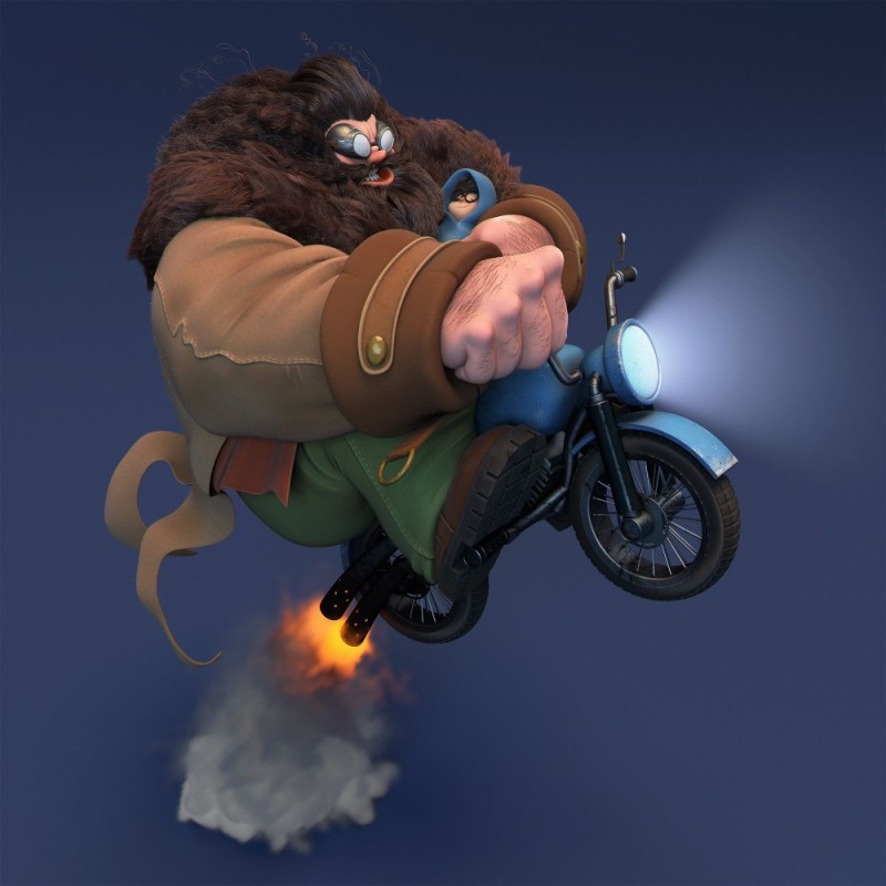 Create meme: rubeus hagrid, hagrid on a motorcycle, hagrid ps 1