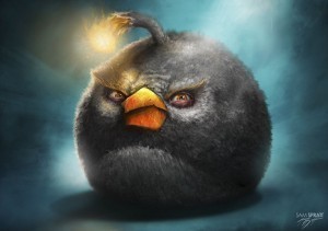 Create meme: The black bird from Angry Birds, Sam Spratt Engry Birds, The bird from the Angri Birds