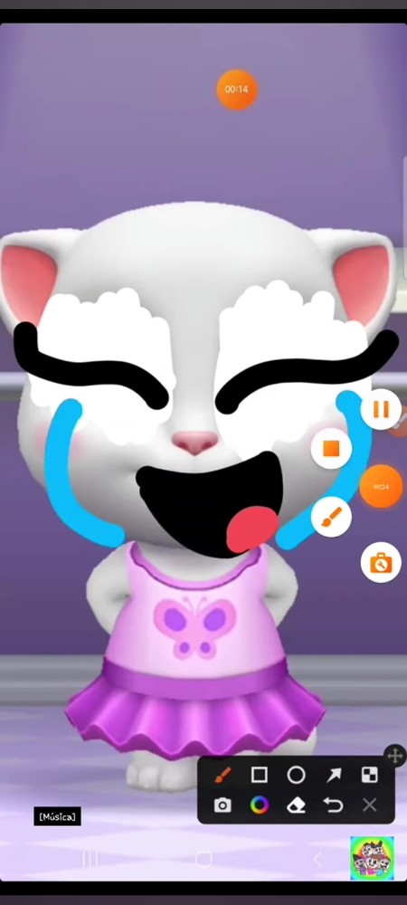 Create meme: Angela the cat cartoon, talking tom friends, my talking angela 