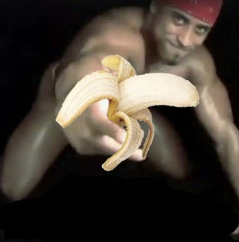 Создать мем: мем рикардо милос, банан, ест банан