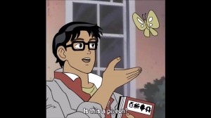 Create meme: this bird meme, the guy with the butterfly meme, meme with butterfly anime