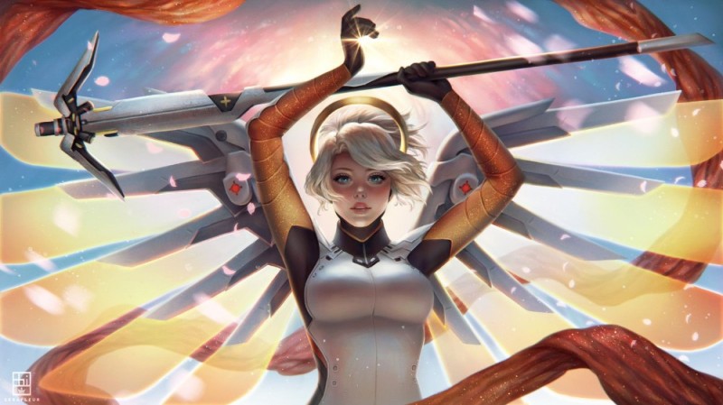 Create meme: mercy overwatch, Angel overwatch 2, overwatch angel