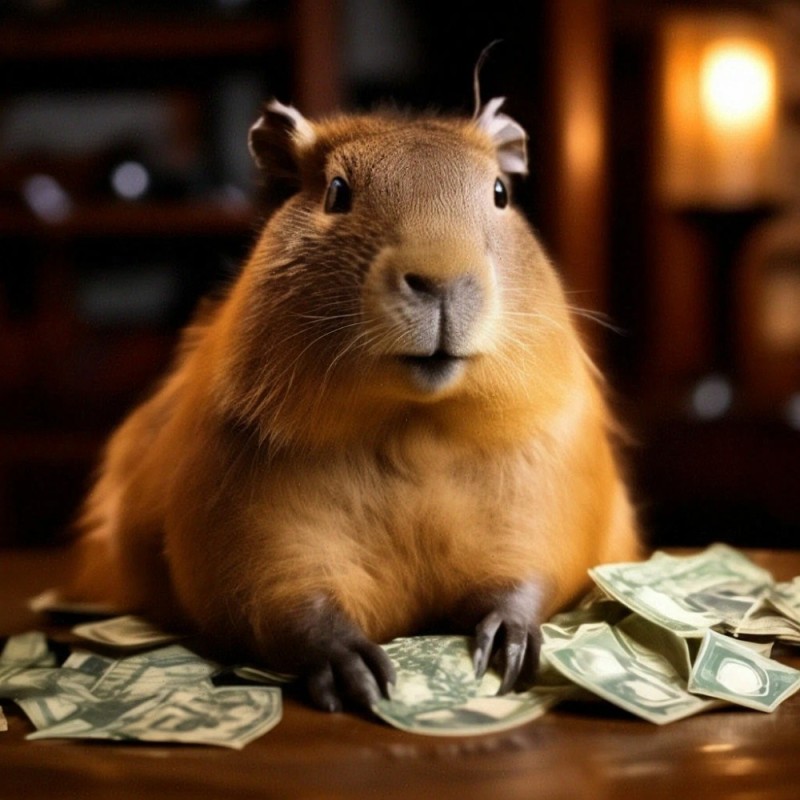 Create meme: little capybara, capybara rodent, capybara animal