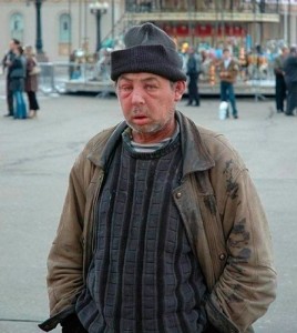 Create meme: Fedor is a bum, homeless Vyacheslav, homeless Petrovich