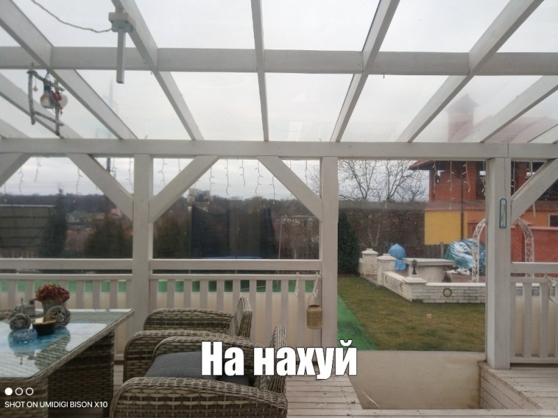 Create meme: transparent roof for the terrace, glass roof for the terrace, veranda with glass roof