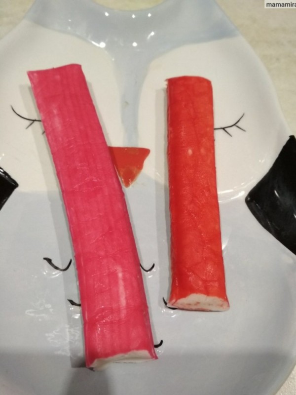 Create meme: crab sticks, simulated crab sticks, crab sticks from crab