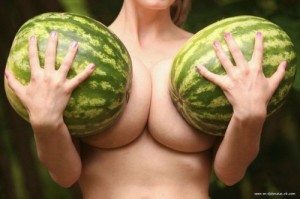 Create meme: jokes about girls, melon, watermelon