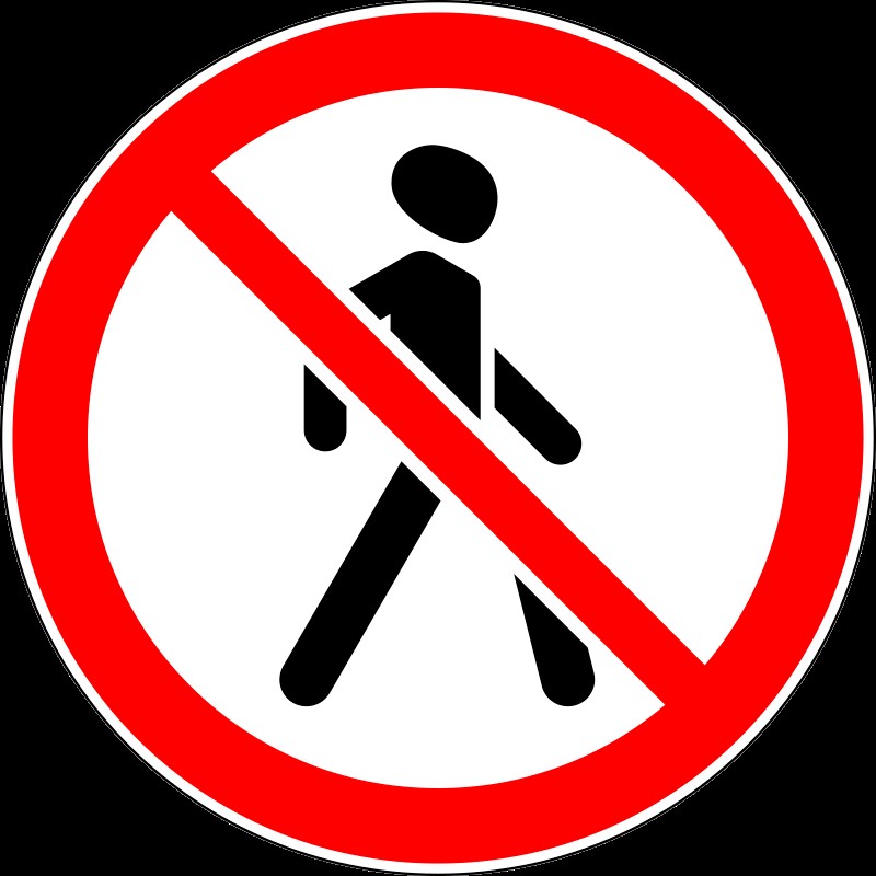 Create meme: Pedestrian traffic is prohibited sign, pedestrian traffic is prohibited road sign, forbidding signs