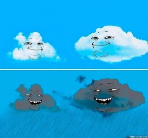 Create meme: the cloud meme, memes about clouds, a malicious cloud meme