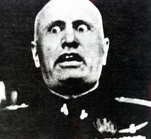 Create meme: Benito Mussolini funny photo, Mussolini evil, Mussolini's bald