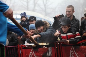 Create meme: carnival, pancakes with a shovel, pancakes with a shovel in Stavropol