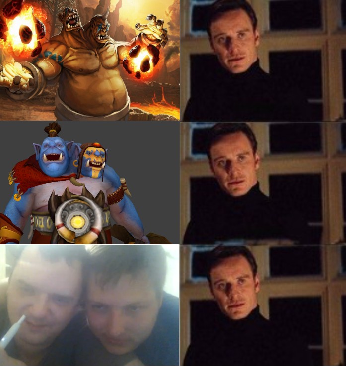 Create meme: meme perfectly, Ogre DotA 2, Fassbender meme