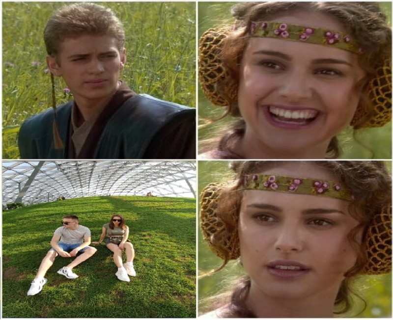 Create meme: Anakin and Padme, Star wars Anakin and Padme, Anakin and Padme on a picnic