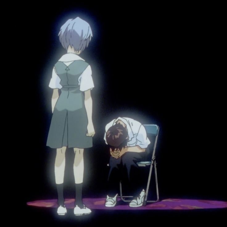 Shinji in a Chair | Know Your Meme