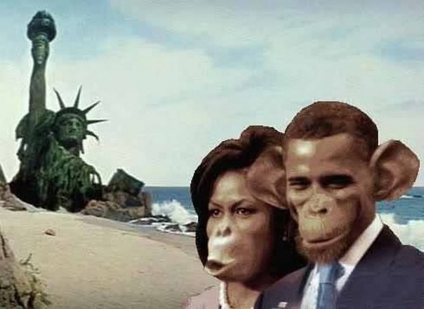 Create meme: Obama is a monkey