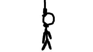 Create meme: meme stickman hanged, man hanged figure, hanged meme