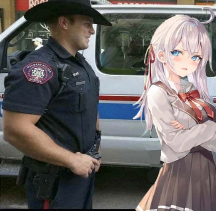 Create meme: anime meme, police, girls police