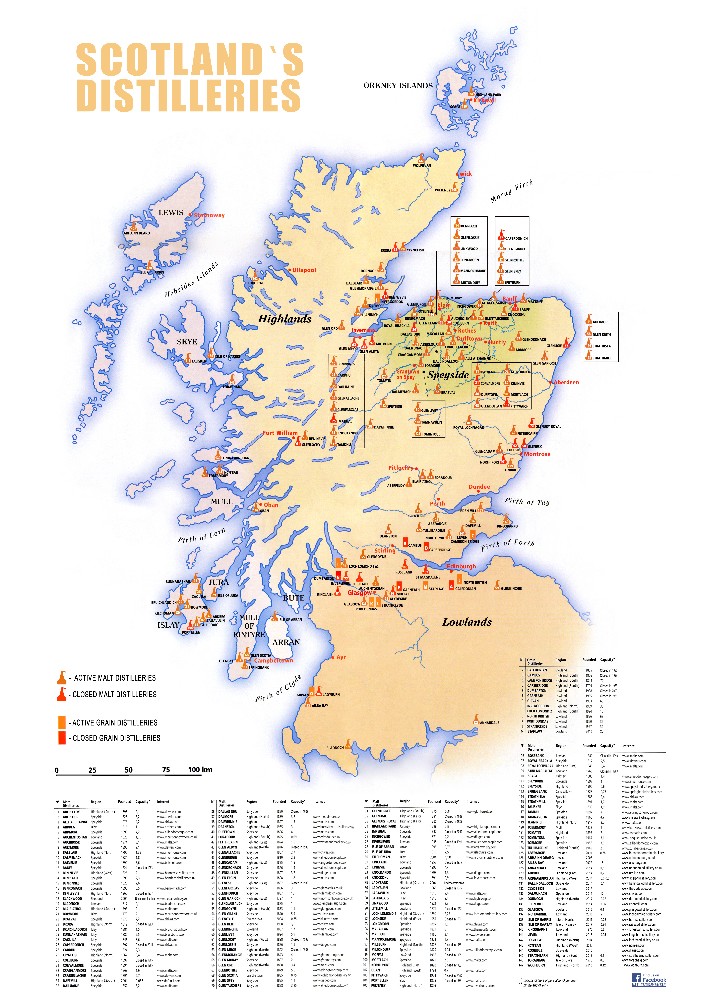 Карта виски шотландии