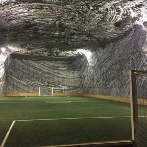 Create meme: football hall, amber a football field, soccer field in the salt mine