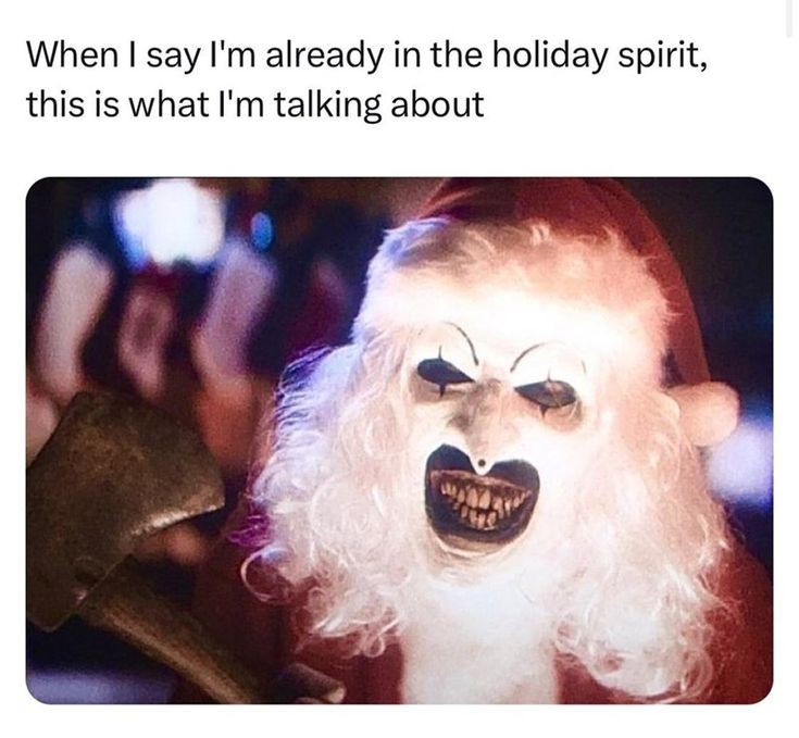 Создать мем: страшный новый год, страшный клоун, дед мороз зомби