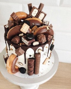 Create meme: cake with chocolate decor