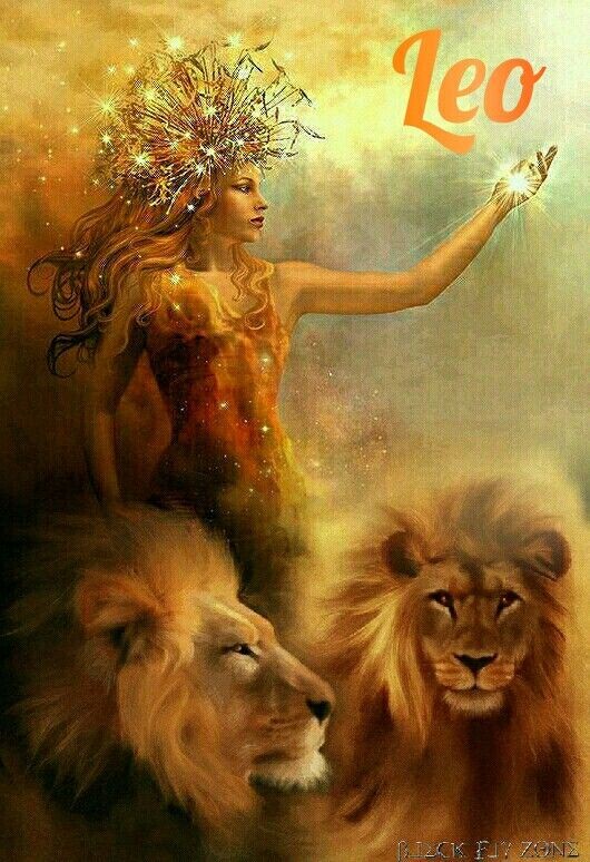 Create meme: The goddess with the lion, painting of a girl with a lion, Leo's horoscope