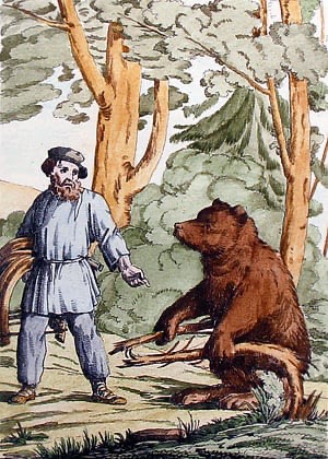 Create meme: fables, hardworking bear, the text of krylov 's fable