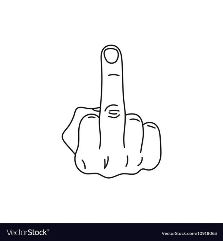 Create meme: fuck picture, middle finger , Finger drawing
