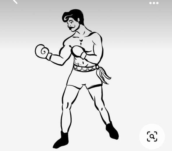 Create meme: drawing of a boxer, figure , boxer coloring book