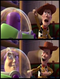 Create meme: buzz Lightyear and woody meme, toy story, toy story