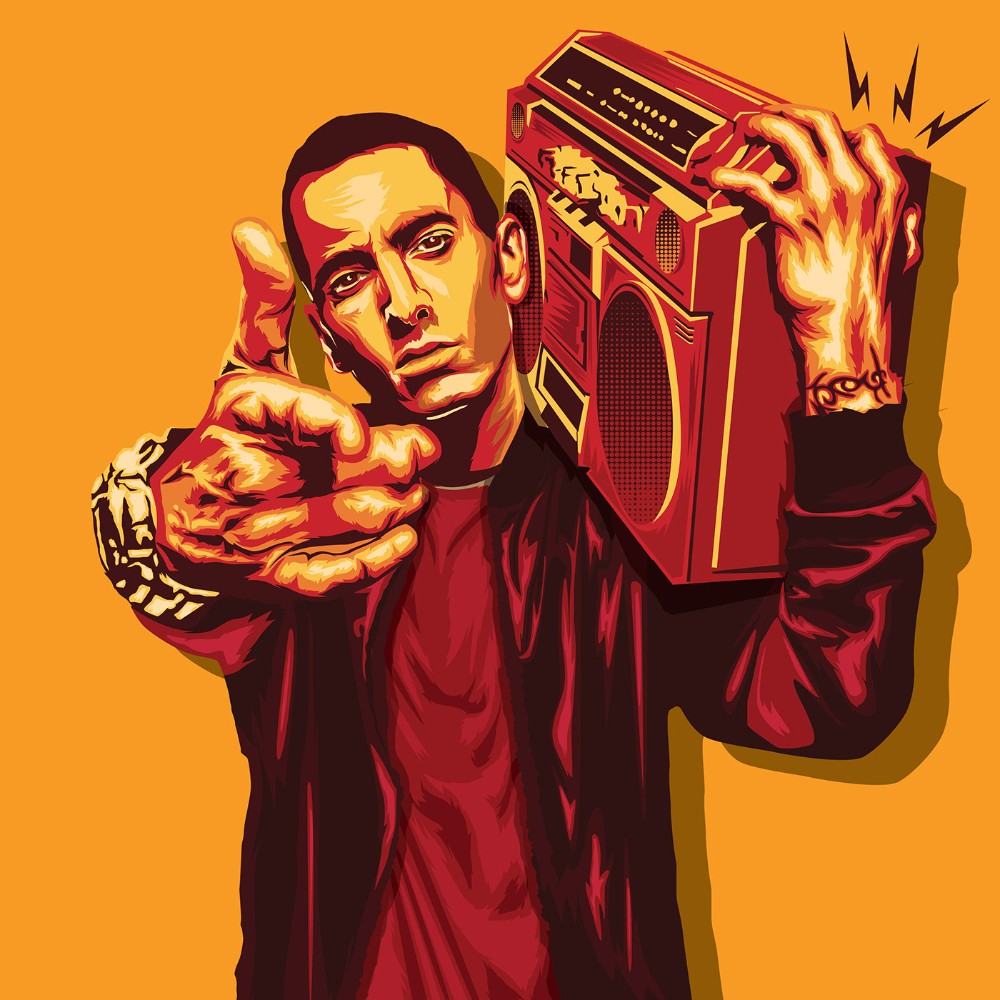 Create meme: Eminem art, eminem poster, Painting by numbers Eminem