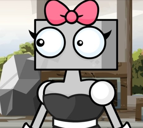 Create meme: square robot, robots game, The cartoon robot