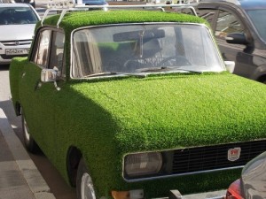 Create meme: Lada 2101, VAZ 2101, the machine is lawn grass photo