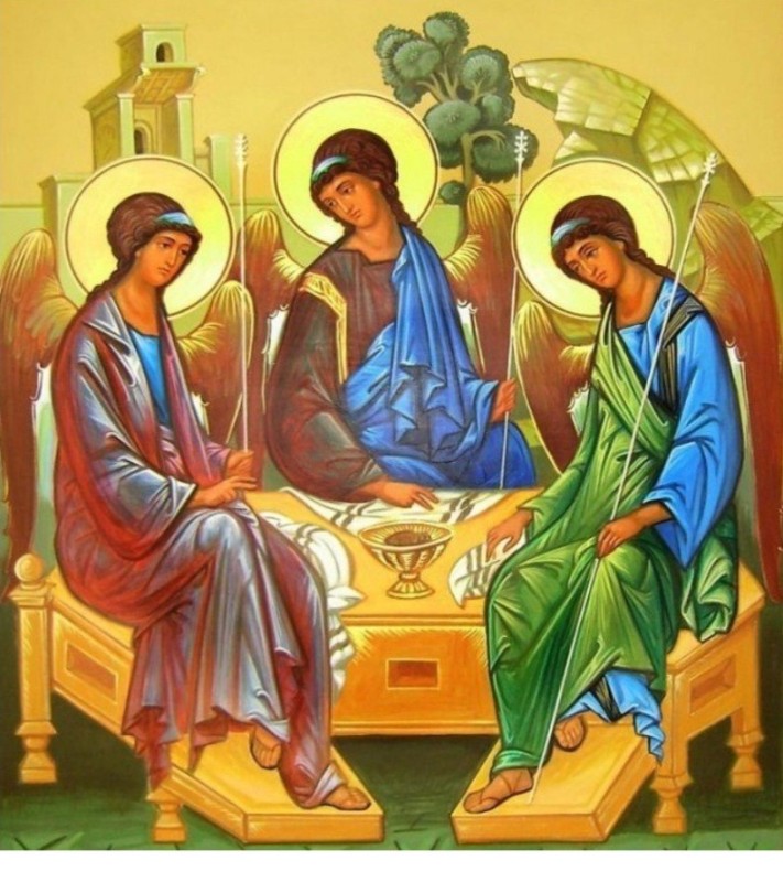 Create meme: Holy Trinity icon, trinity icon, the icon of the Holy Trinity