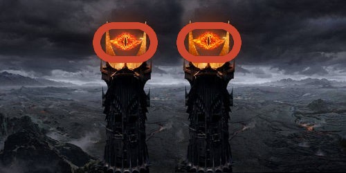 Create meme: eye of Sauron tower, sauron the lord of the rings, of Mordor tower of Sauron