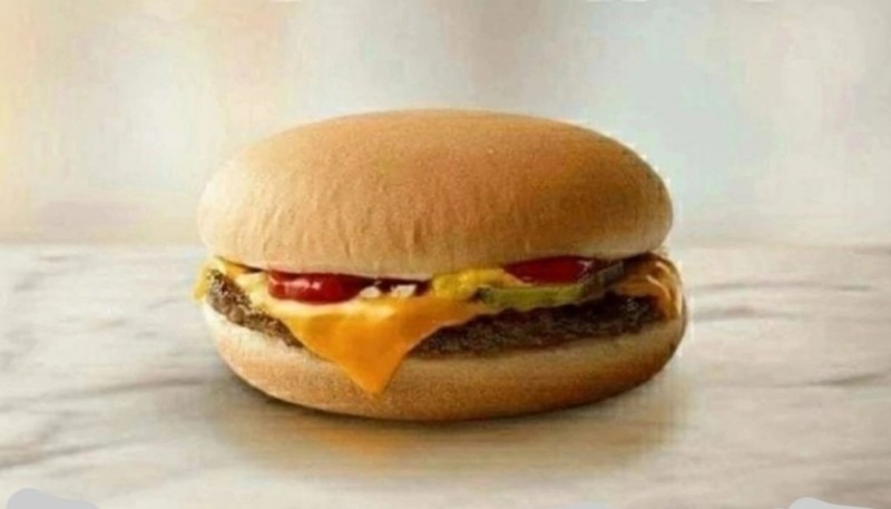 Create meme: McDonald's cheeseburger, McDonald's cheeseburger, cheeseburger 