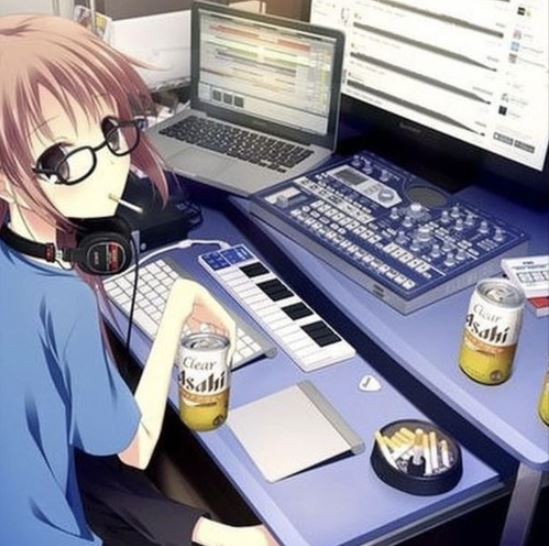 Create meme: anime girl programmer, hikikomori chan, anime